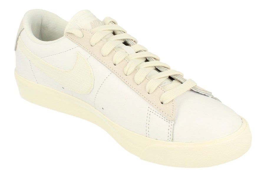 Nike Blazer Low Leather Mens Trainers Cw7585  100 - White Sail Platinum Tint 100 - Photo 3