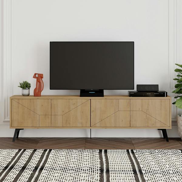 Decortie Dune Modern TV Unit Multimedia Centre with Storage Stylish TV Cabinet 65"