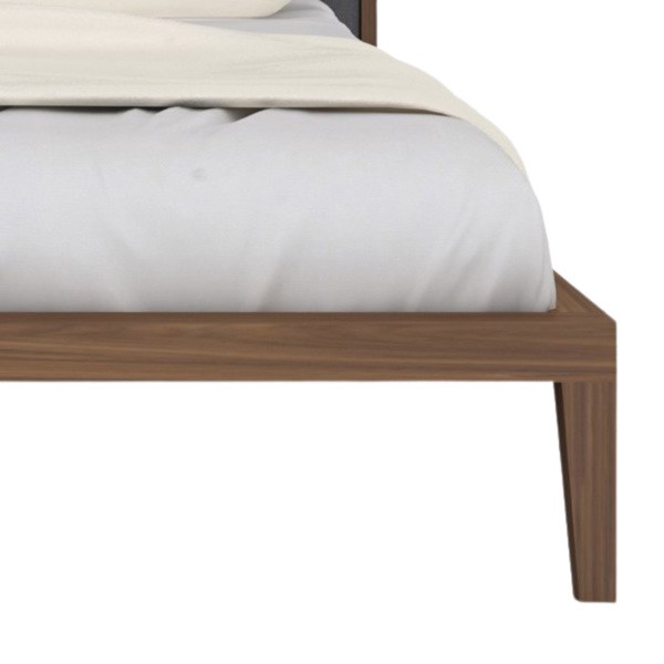 Calla Kingsize Bed - Walnut / Grey