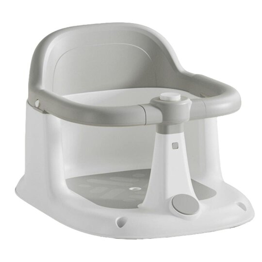 Havendro Baby Bath Seat Non-Slip Soft Toddler Bath Chair 6 Months Plus with Suction Cups - grey - plastic