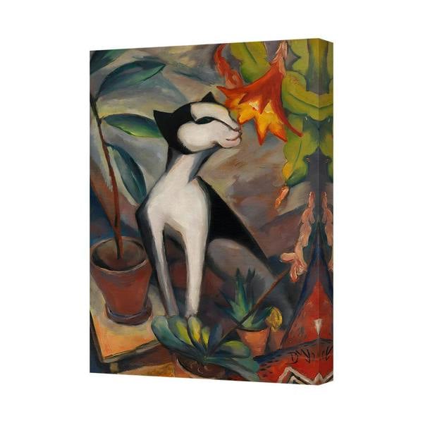 Benjamin Tate Design Abstract Dog Painting On Canvas Wall Art Modern Pet Portrait