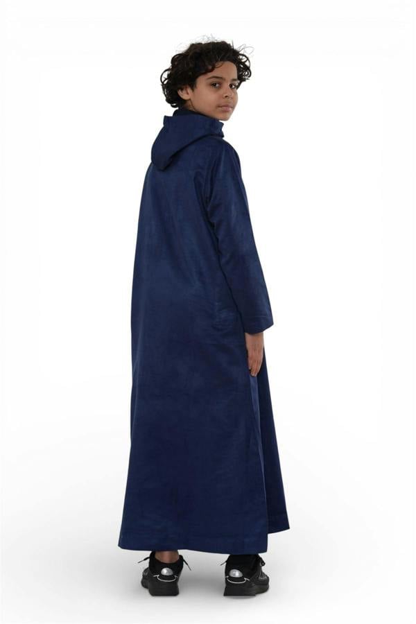 Infinity Leather Kids Boys Hooded Eid Moroccan Jubba Robe Ramadan Eid Thobe - K-HM12