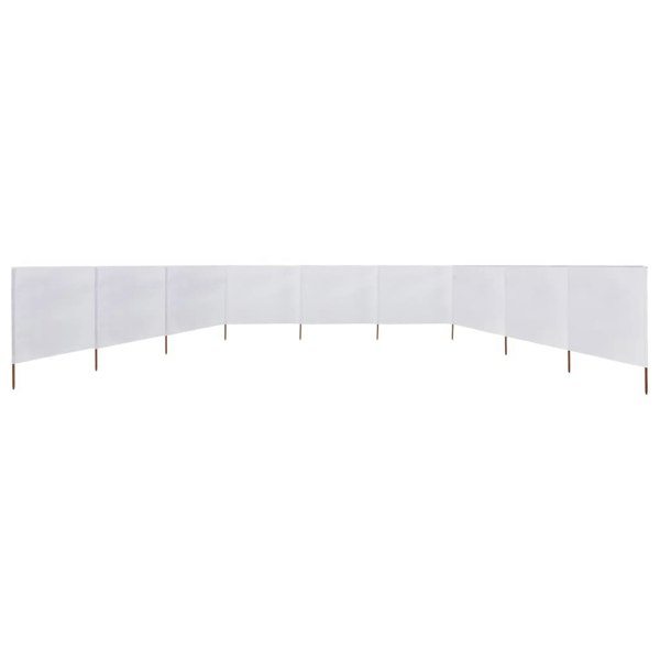 Berkfield 9-panel Wind Screen Fabric 1200x160 cm Sand White
