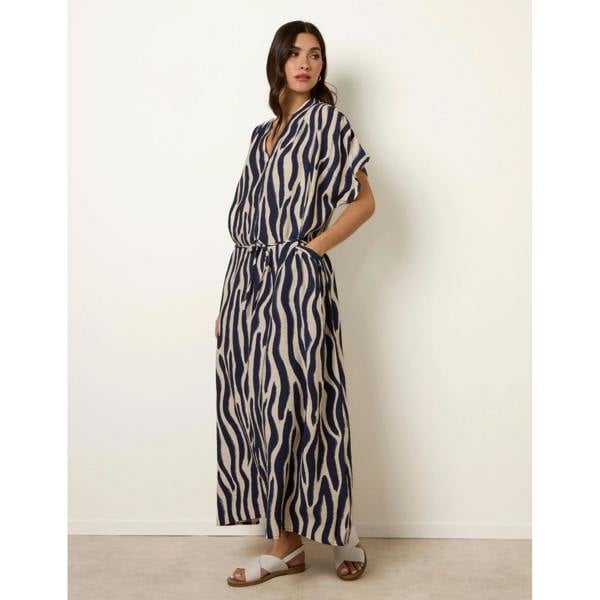 Blue Vanilla Zebra Print Dress