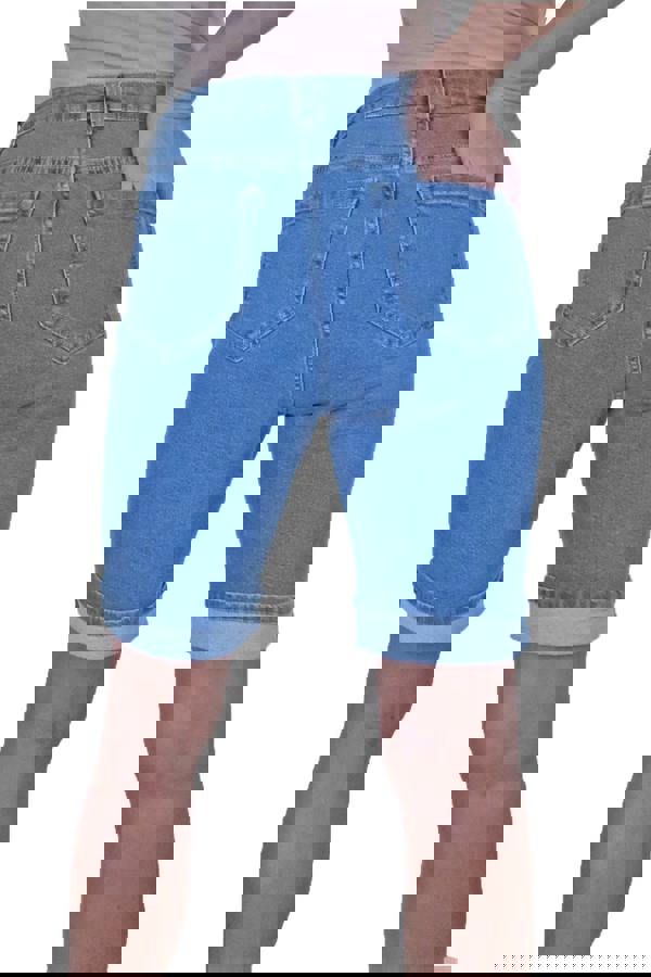 Paulo Due Women's Everyday Stretch Denim Knee Shorts