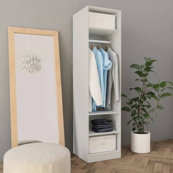 Berkfield Wardrobe White 50x50x200 cm Engineered Wood