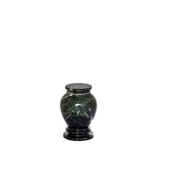 Memorials Direct Marble Urn (Black with White) - Adult & Keepsake