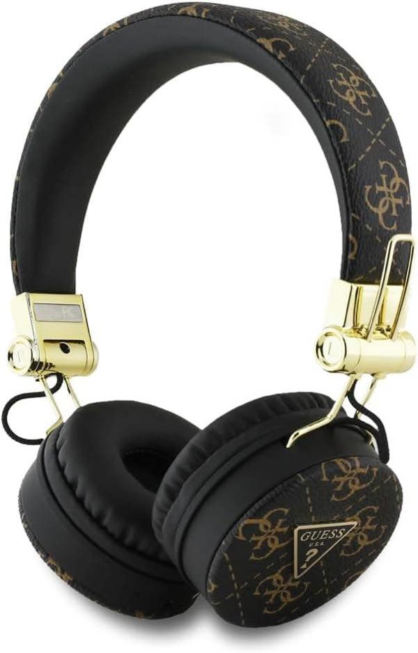 Guess 4G Triangle Round Shape ENC Bluetooth On Ear Headphones Black - GUBH70E4PTMK