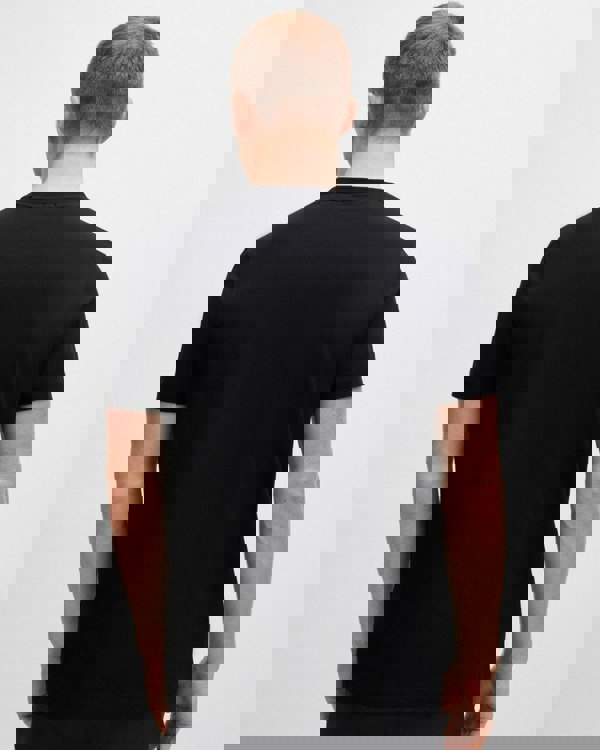 BOSS Green Tee Mens Stretch Cotton T-Shirt with Contrast Logo NOS - Black 002