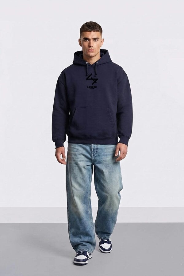 London Attitude Relaxed Fit Japanese Inspired  Graphic Hoodie