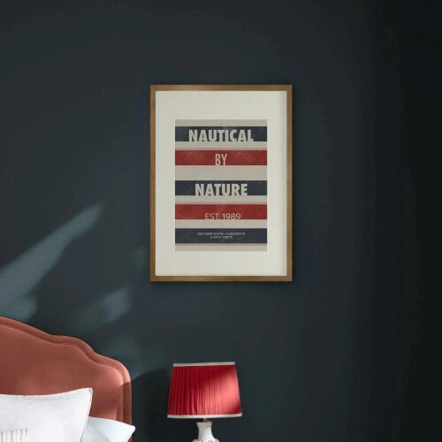 Joules Heritage Harbour A1 Wood Frame | Blue