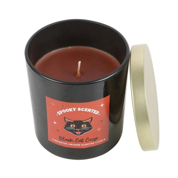 Something Different Black Cat Curse Cinnamon Orange Scented Candle - Orange/Black