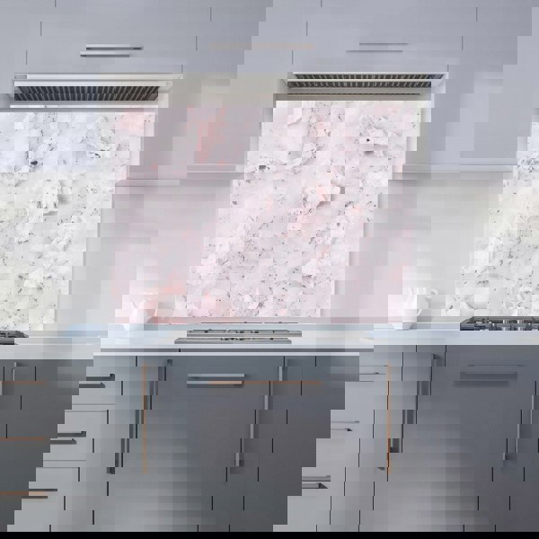 Warren Reed - Designer Pale Pink Quartz Effect Kitchen Splashback