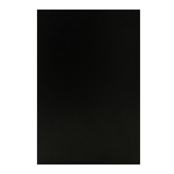 Sleek black LED retail shop counter K1500 with a smooth surface and modern design, ideal for showcasing products in style