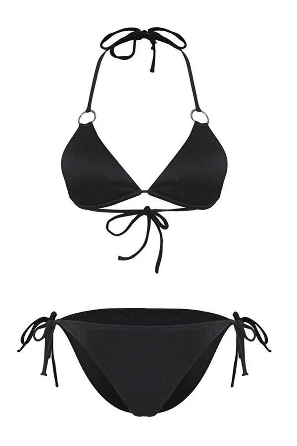 WOVCOR Triangle Padded Regular Waist Bikini Set with Accessories
