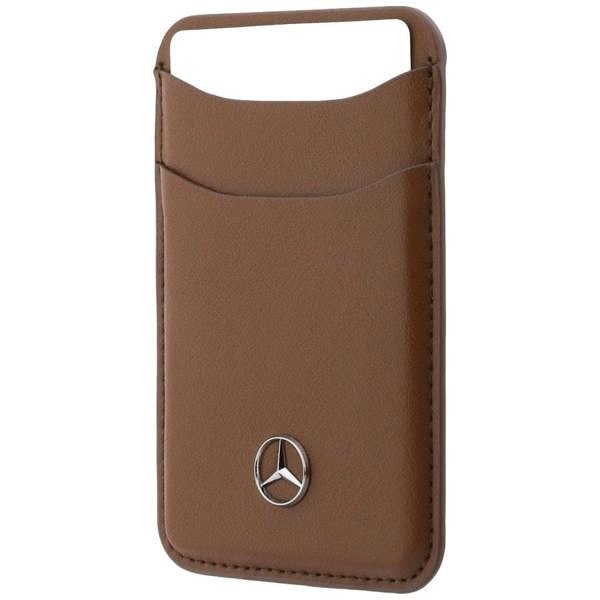 Mercedes Benz Leather Magnetic Card Holder Brown - MECSMPUDCSA