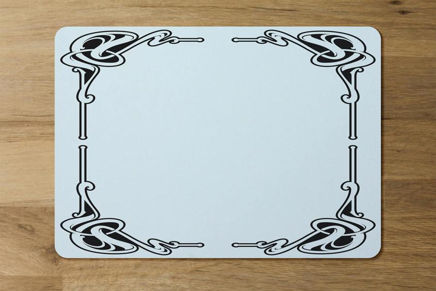 Benjamin Tate Design Placemat and Coaster Set for Dining Table 4 Piece Premium