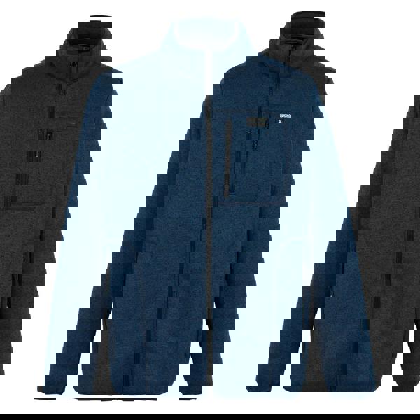 Regatta Mens Barlee Marl Full Zip Fleece Jacket - Navy - 