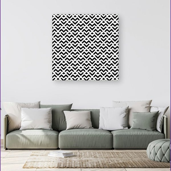 Warren Reed Black And White Abstract Pattern Canvas