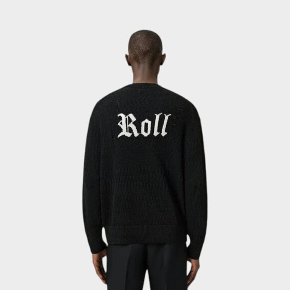 All Saints Drum Jacquard Jumper Black