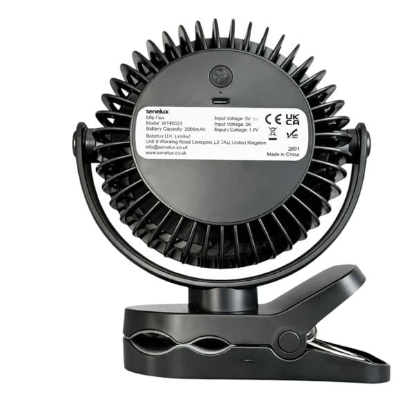 Senelux 5" Wireless Clip-On Fan