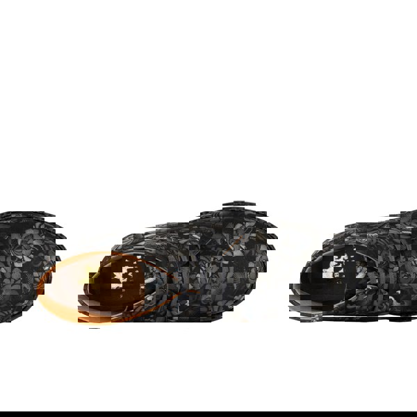 Embassy London Laviva - Black Emboss - Women's round toe wide fitted ankle boot In nubuck leather