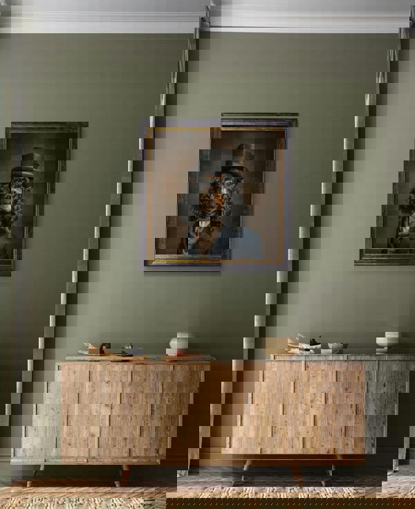 Exceptional Art Lord Longears -  Gentleman Cocker Spaniel Oxford Square Frame