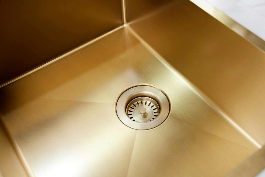 Top-Fix | Basket Strainer Kitchen Sink Waste | Brushed Brass Finish