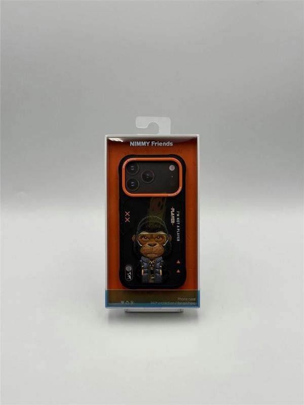 Nimmy Friends Nimmy Cool & Cute 2.0 Gorilla Case with MagSafe for iPhone 17 Pro 6.3" Black Orange - N-KMLL-IP17-PRO-016