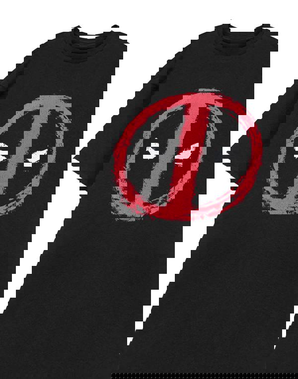 Marvel Mens Black Face T-shirt Short Sleeved T-Shirt