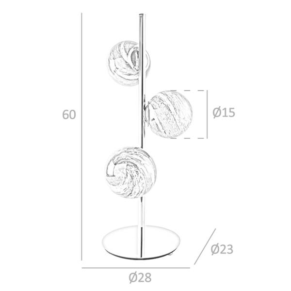 Angel Cerdá Table lamp in stainless steel 8065
