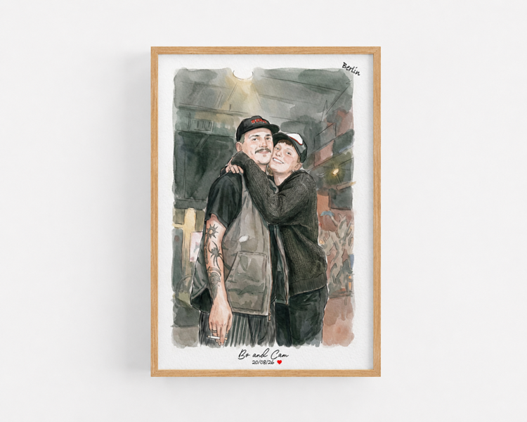 Personalised Wedding Portrait From Photo