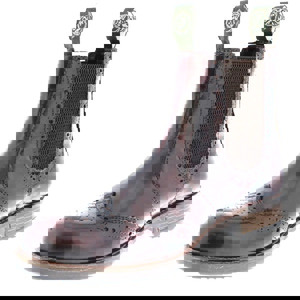 Frank James Chepstow Mens Brogue Chelsea Dealer Cleated Sole Leather Boots