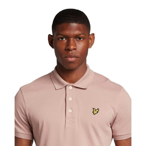 Lyle & Scott Branded Chest Logo Mauve Dusk Polo Shirt