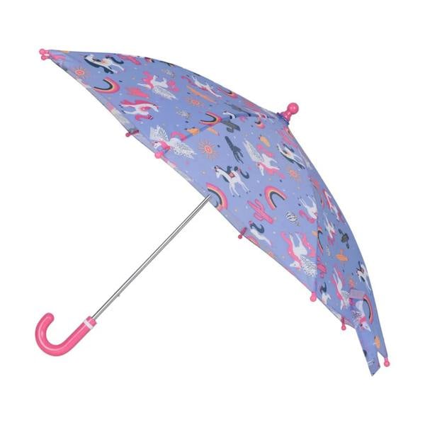 Mountain Warehouse Childrens/Kids Unicorn Folding Umbrella - Lilac - 