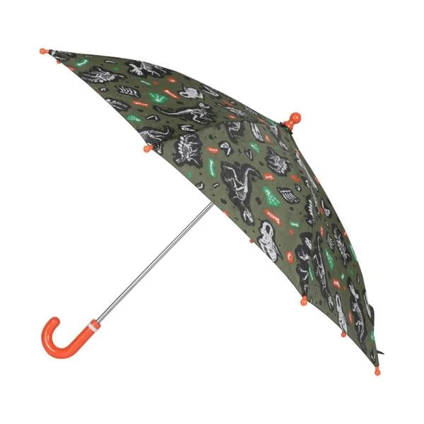 Mountain Warehouse Childrens/Kids Dinosaur Skeleton Folding Umbrella - Dark Green - 