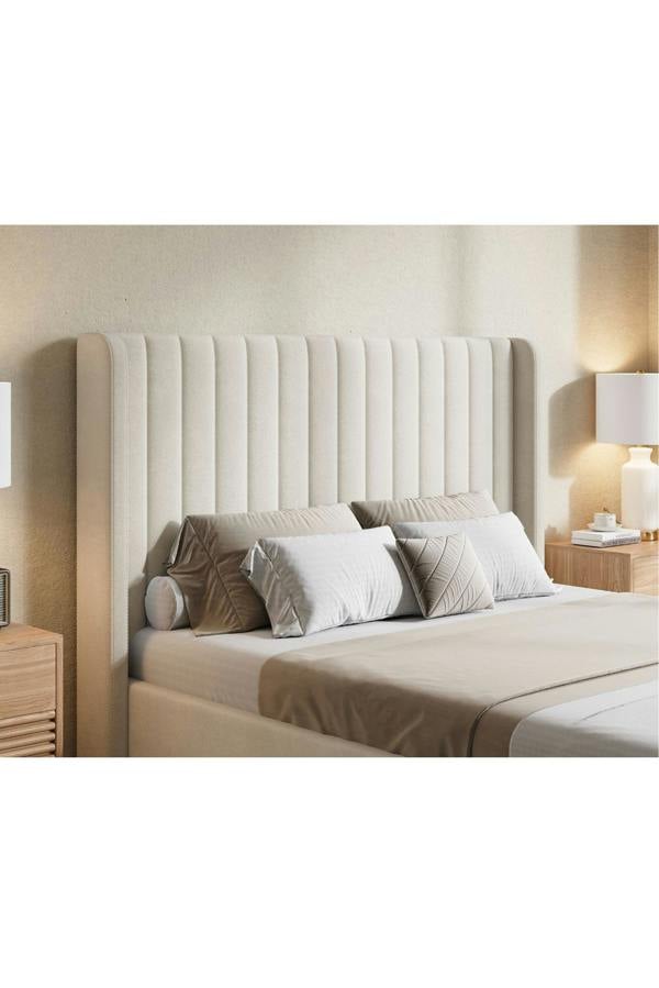 Groundlevel Belgravia Velvet Upholstered Gas Lift Ottoman Bed Frame