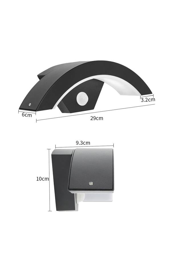Living and Home 12W LED Eaves Outdoor Wall Light Garden Light