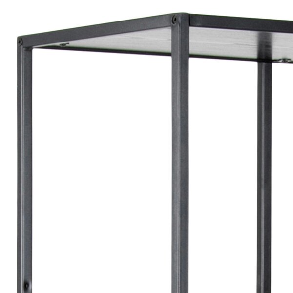 Wyld Haus El Paso Tall Black Metal Bookcase 5 Shelves