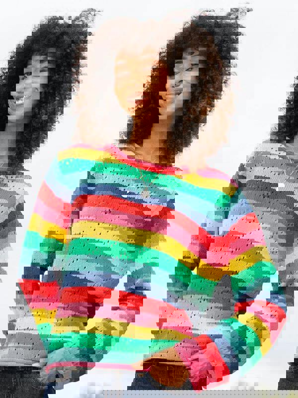 Kite Womens Organic Hermitage Knit Jumper Rainbow