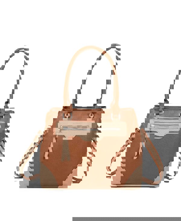 Kitise Structured Pebble Color Block Crossbody Shoulder Bag