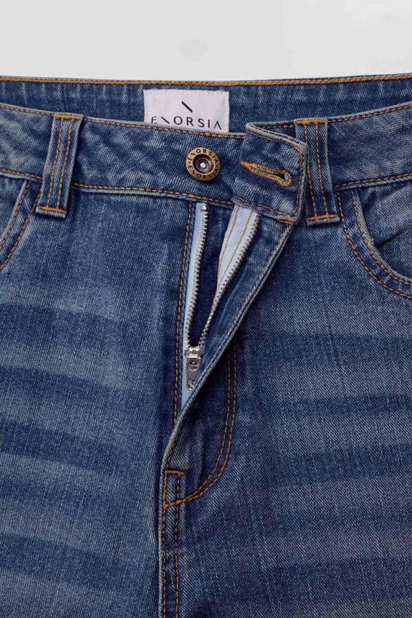 ENORSIA Womens  Straight Fit Ripped Jeans