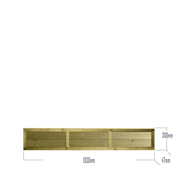 3 pack fence panel ultimate horizontal t&g [w.6ft x h.1ft] 1