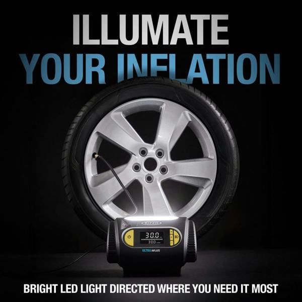 Ring Automotive Ring Ultra Inflate 20 Digital Tyre Inflator 12V Air Compressor Auto Stop LED