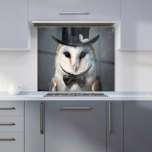 Warren Reed - Designer Owl In A Top Hat Kitchen Splashback