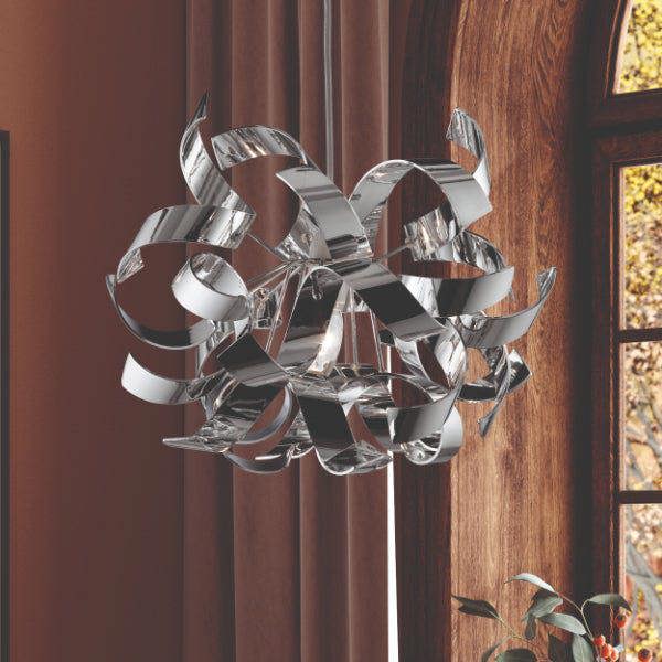 Pagazzi Lighting Lyndsay Large Pendant Light Shade Chrome