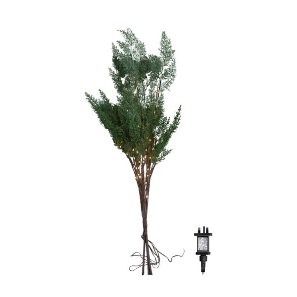 Samuel Alexander 90cm Set of 3 Light up Christmas Fir Twig with 90 Warm White LEDs (Twigs only)