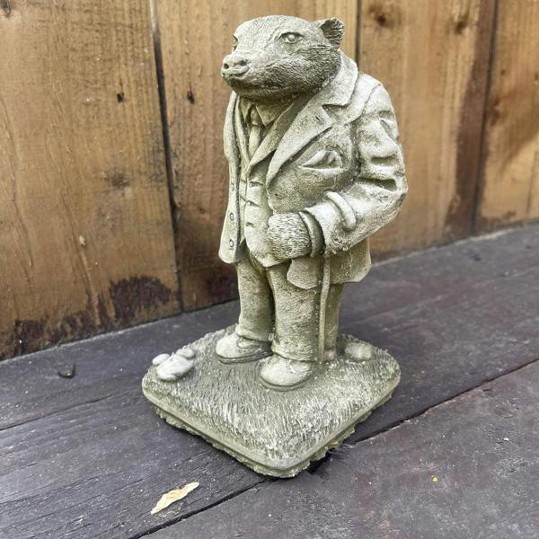 SPA Stone Cast Mr. Badger Garden Sculpture Ornaments