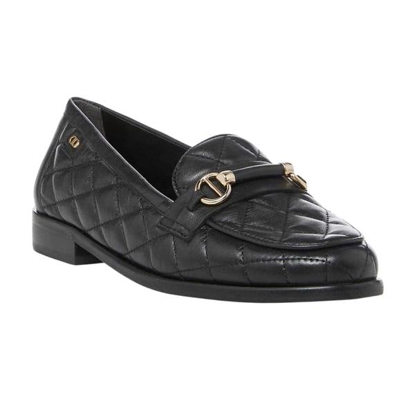 Dune London Womens/Ladies Leather Snaffle Loafers - Black - 