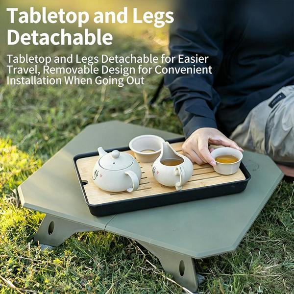 Havendro Green Portable Folding Camping Table Detachable Legs BBQ Picnic Table with Storage Bag